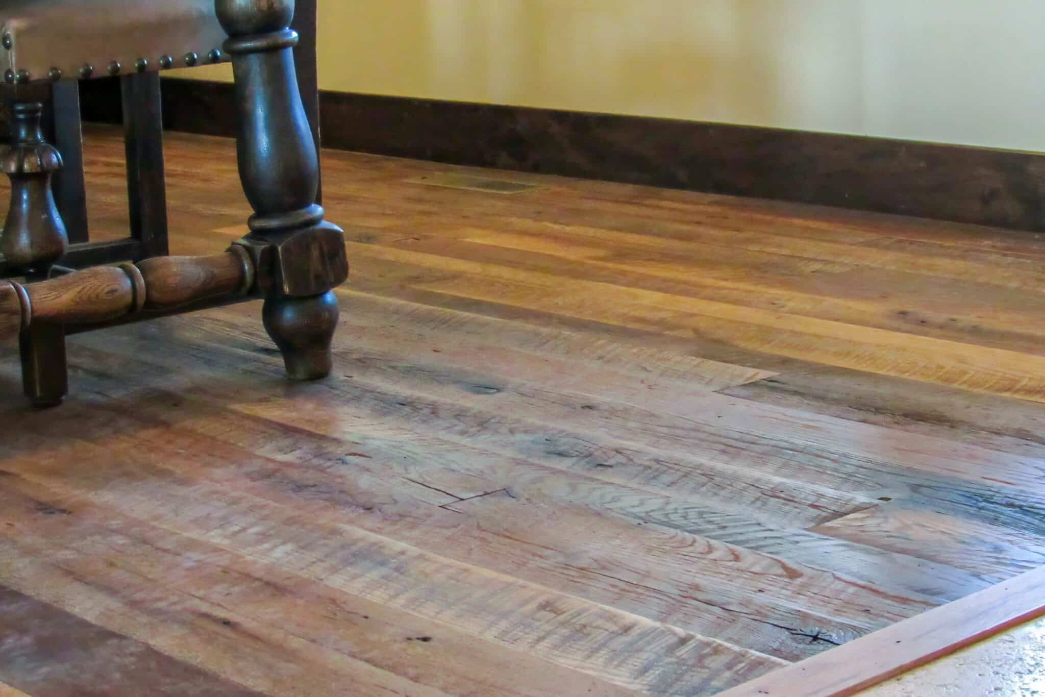 Reclaimed lumber flooring